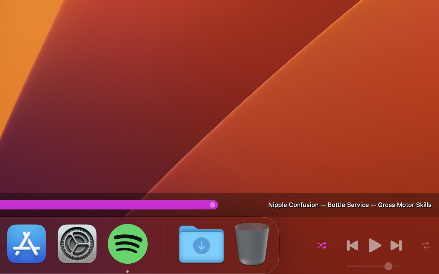 Spotify player controls